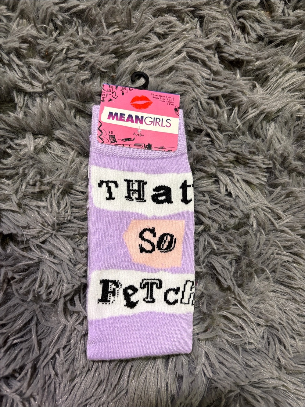Mean Girls Lavender 'That So Fetch' Crew Socks
